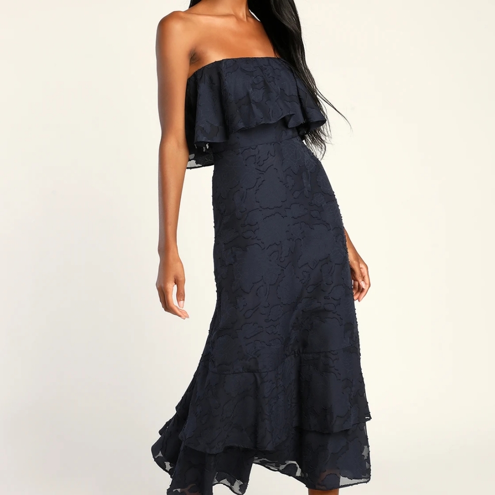 BNWT Lulus Love You Truly Dress - Navy XS